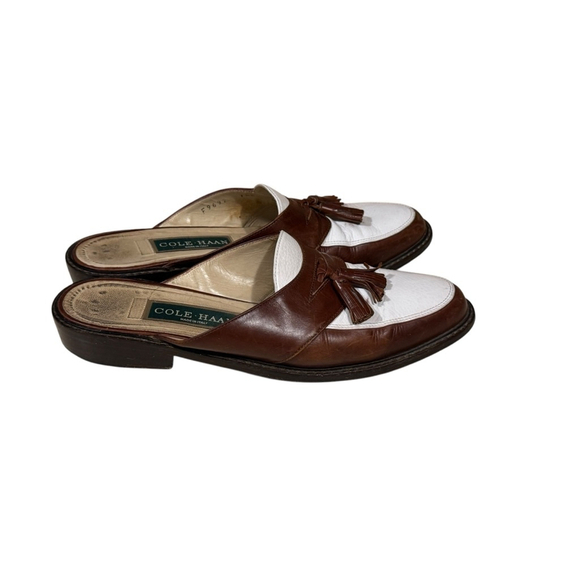 COLE HAAN Women’s BROWN AND WHITE MULE SHOES SIZE 7.5 AA - Picture 7 of 11